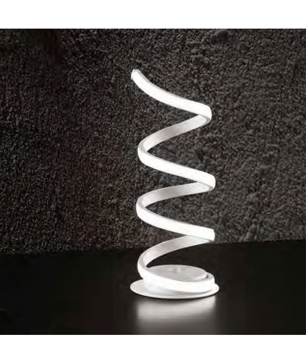 Lampada da tavolo a led Astro realizzata in metallo verniciato bianco