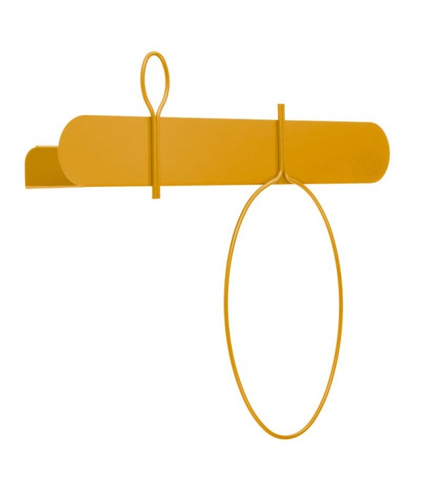 Appendiabiti Mensola da parete Balloon Bis in metallo giallo