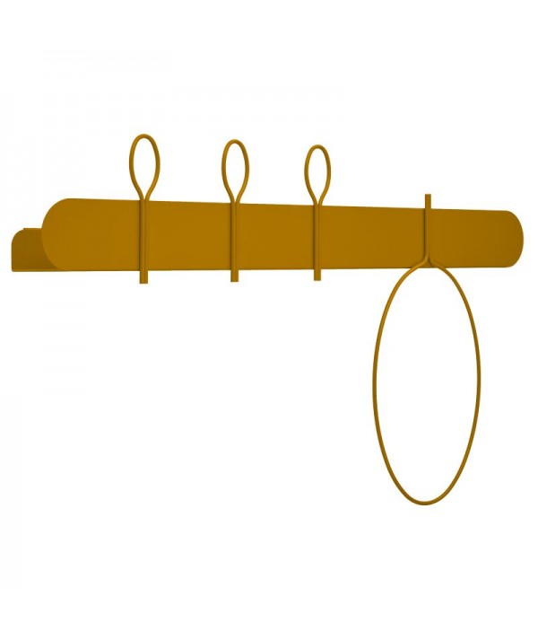 Appendiabiti Mensola da parete Balloon Bis in metallo colorato oro