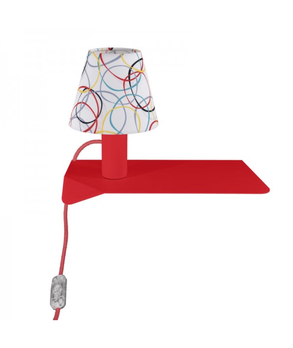 lampada combo audrey di filotto in metallo rosso