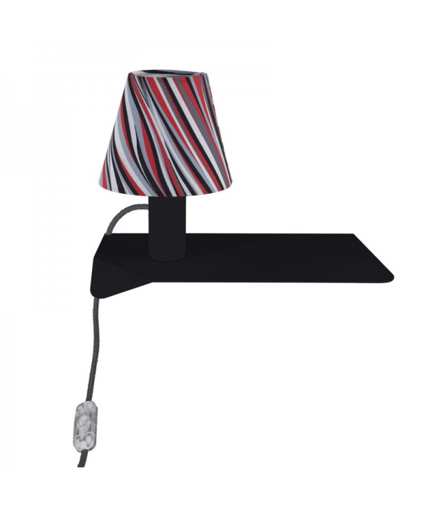lampada audrey di filotto in metallo nero
