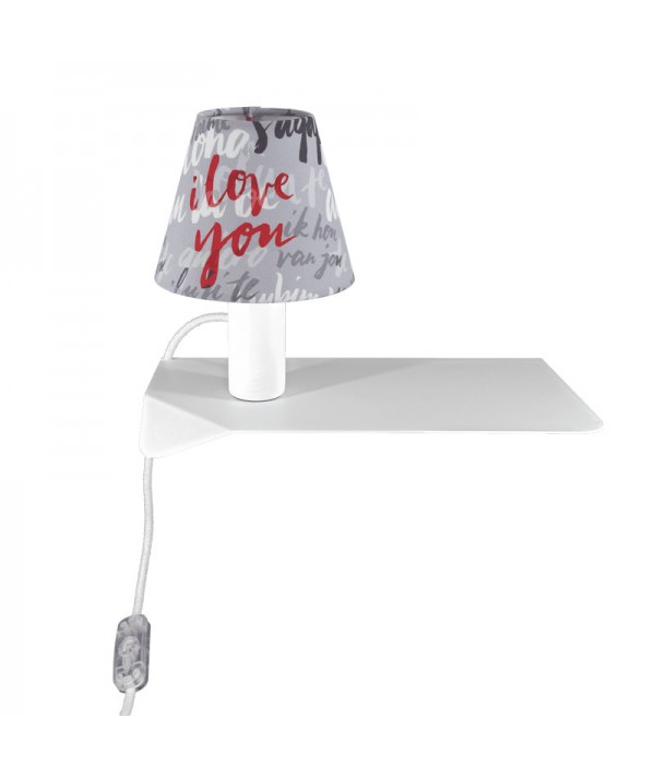 lampada audrey di filotto in metallo bianco