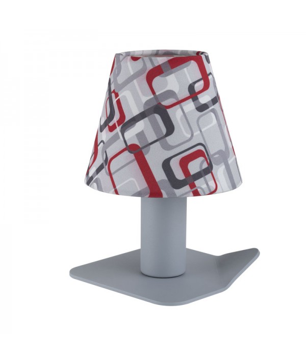 lampada iride audrey di filotto in metallo grigio con paralume