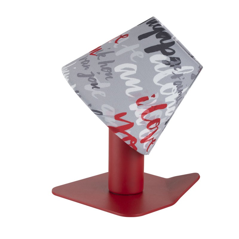 lampada iride audrey di filotto in metallo rosso con paralume lampada iride audrey di filotto in metallo rosso con paralume