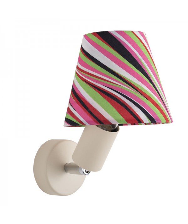 applique con snodo in metallo  di Filotto con paralume righe