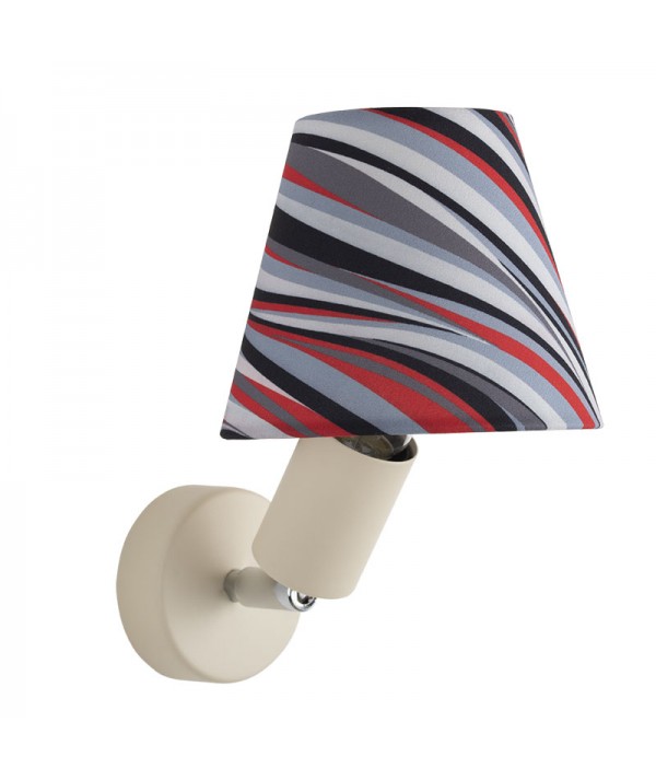 applique con snodo in metallo  di Filotto con paralume righe
