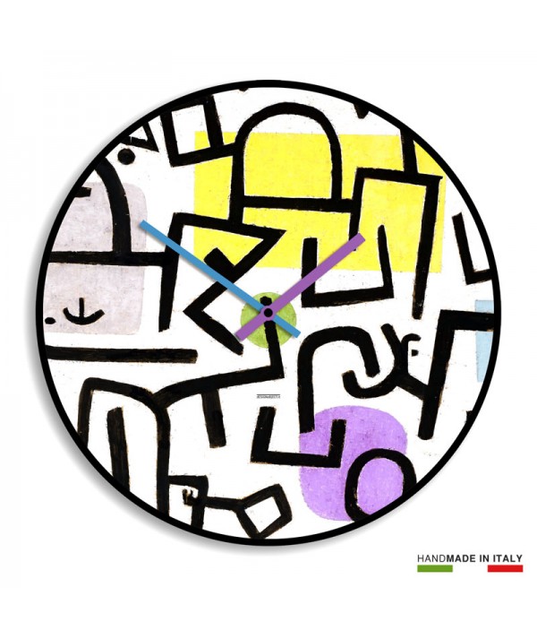 Orologio da muro colorato Klee
