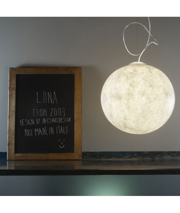 Lampada Luna realizzata in nebulite 