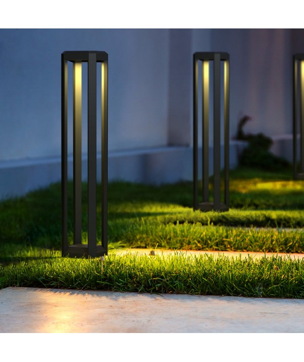 lampada grande in alluminio da giardino grigia maytoni per esterno