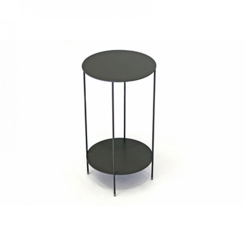 Tavolino rotondo Wok con struttura in metallo Tavolino rotondo Wok con struttura in metallo