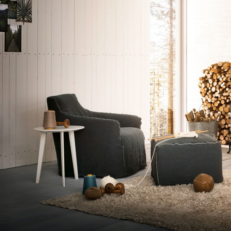 Life tavolino rotondo con struttura in legno Life tavolino rotondo con struttura in legno