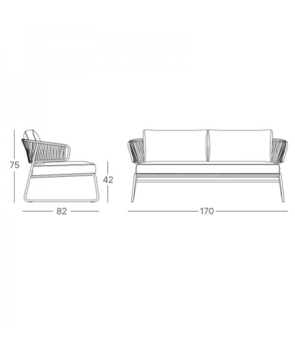 specifiche tecniche divano da esterno scab design