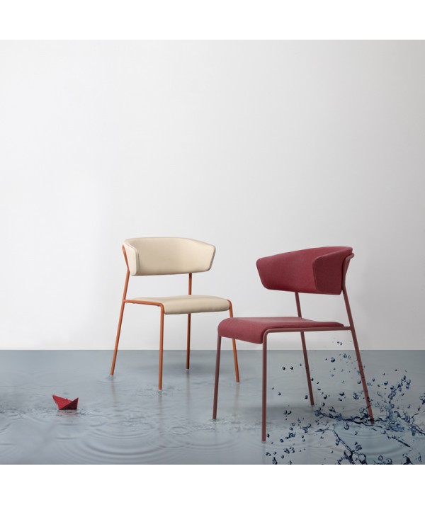 poltrona Lisa Waterproof colorata scab design alluminio imbottita