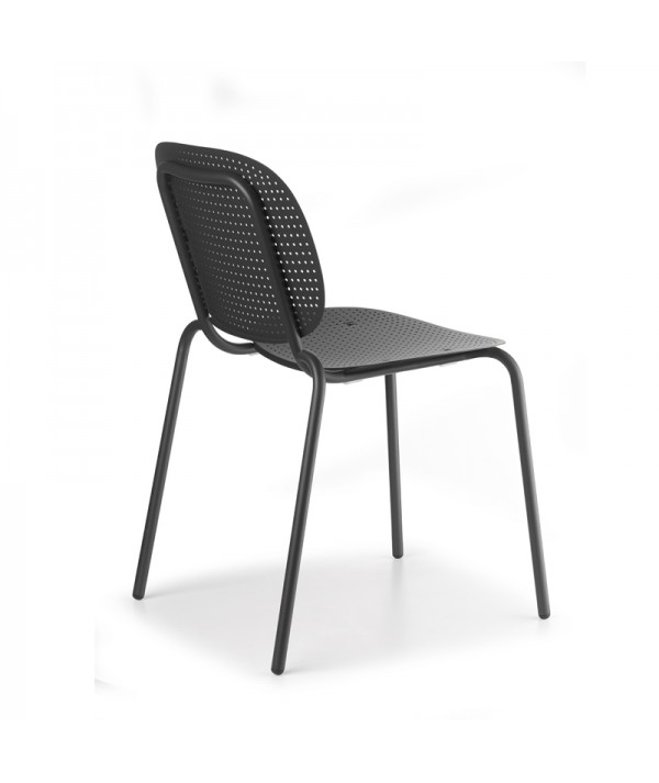 Sedia si si dot da esterno in acciaio multicolore scab design