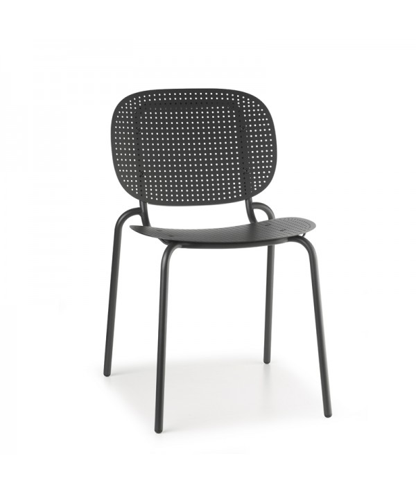 Sedia si si dot da esterno in acciaio multicolore scab design