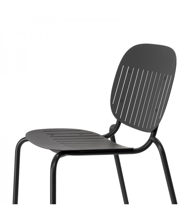 Sedia si si barcode da esterno in acciaio multicolore scab design con cuscino