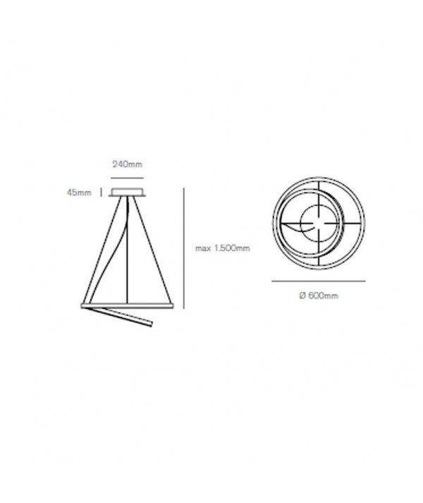 Lampada a sospensione Hurricane P scheda tecnica
