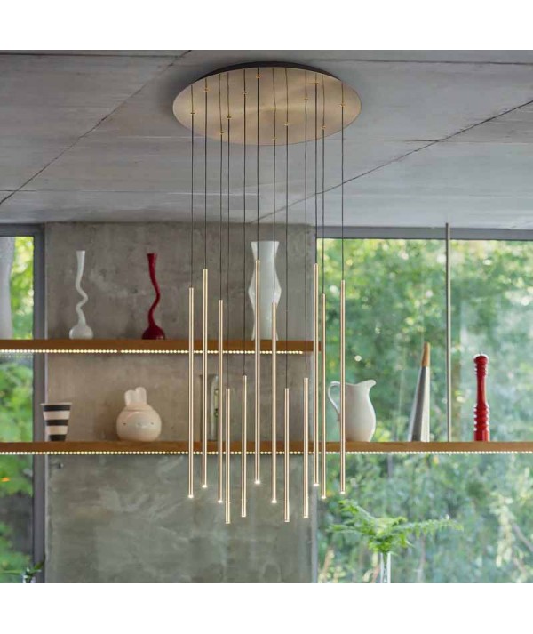 lampada a sospensione Filo ideallux ottone in metallo