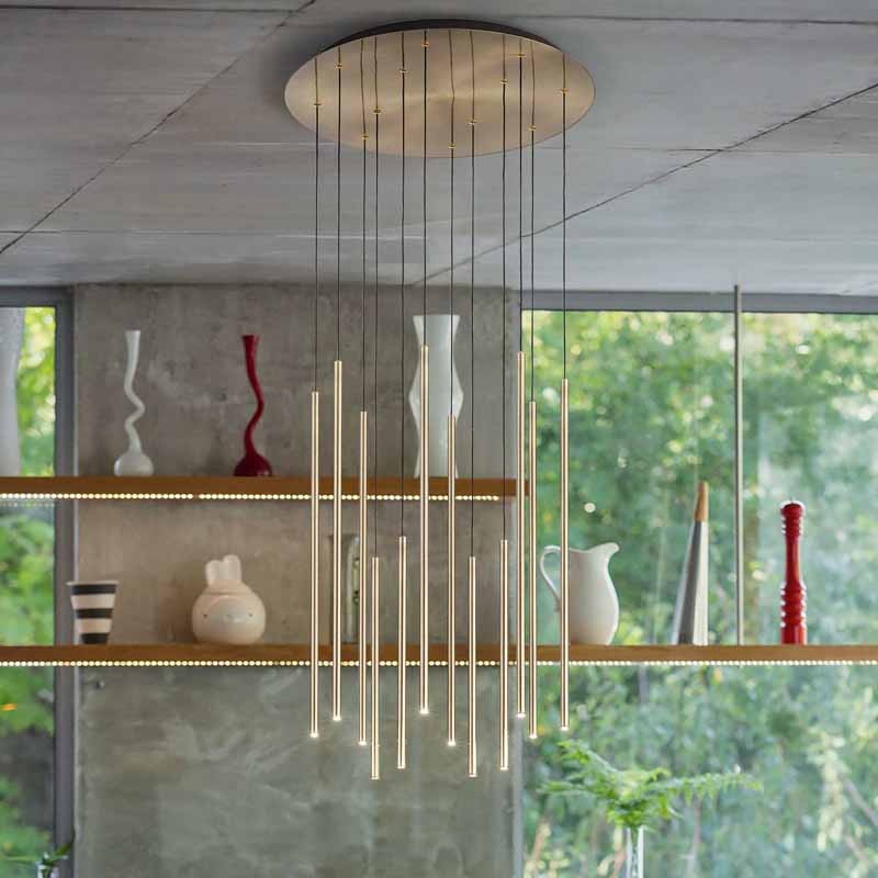 lampada a sospensione Filo ideallux ottone in metallo lampada a sospensione Filo ideallux ottone in metallo