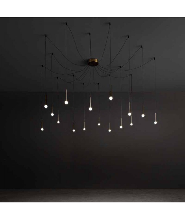 lampada lucciola a sospensione ideal lux ambientata