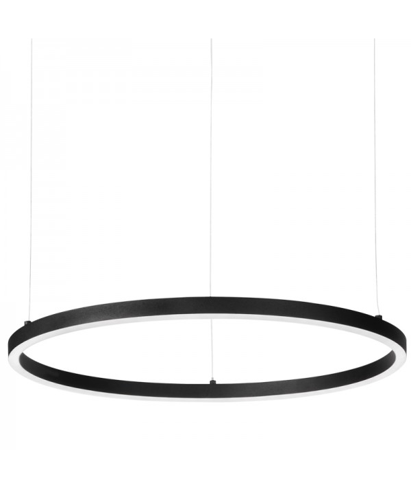 lampada oracle slim round nera idela lux alluminio a sospensione