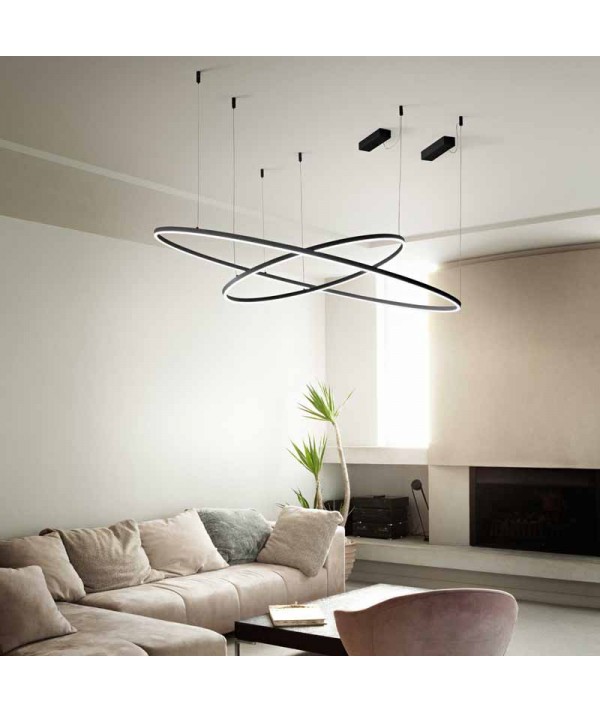 lampada oracle slim round nera idela lux alluminio