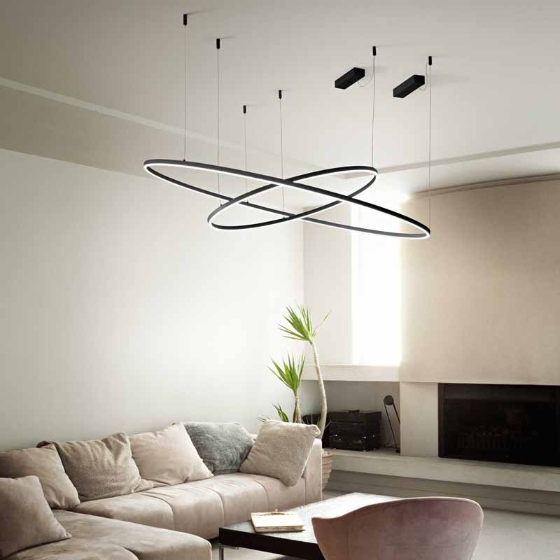 lampada oracle slim round nera idela lux alluminio lampada oracle slim round nera idela lux alluminio