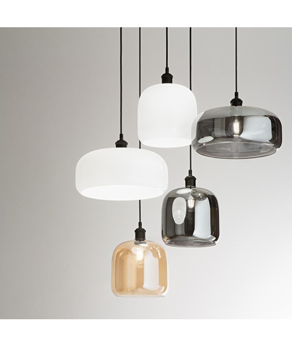 lampada a sospensione fumè specchiato perenz linea anima