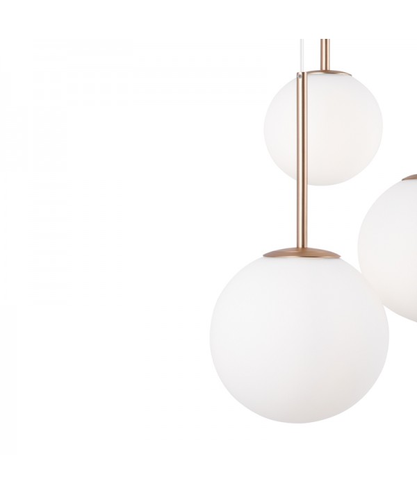 Lampada con tre punti luce basic form maytoni bianca e oro