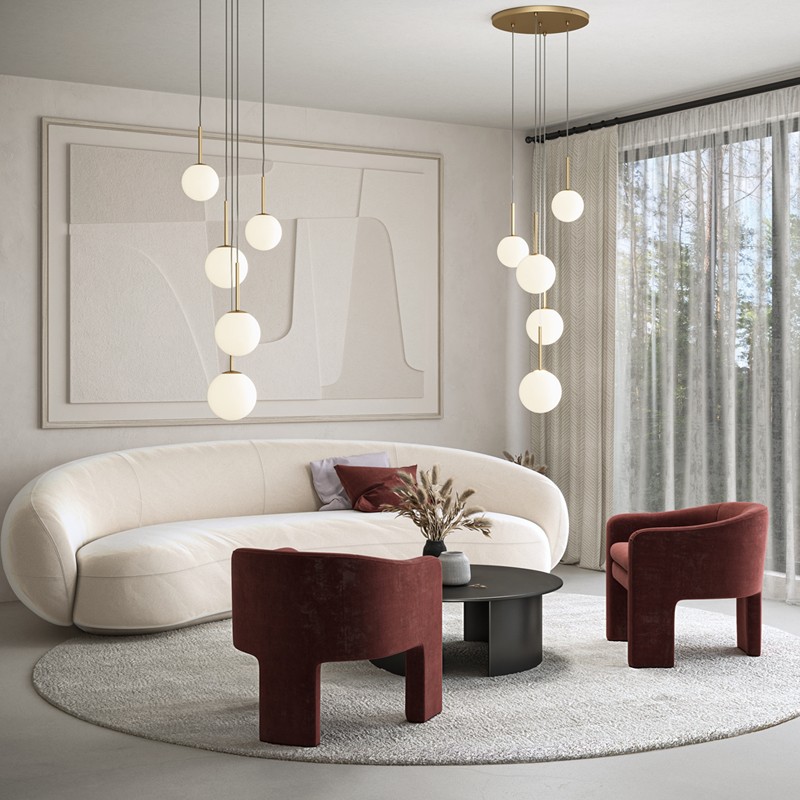 Lampada con cinque punti luce basic form maytoni oro Lampada con cinque punti luce basic form maytoni oro