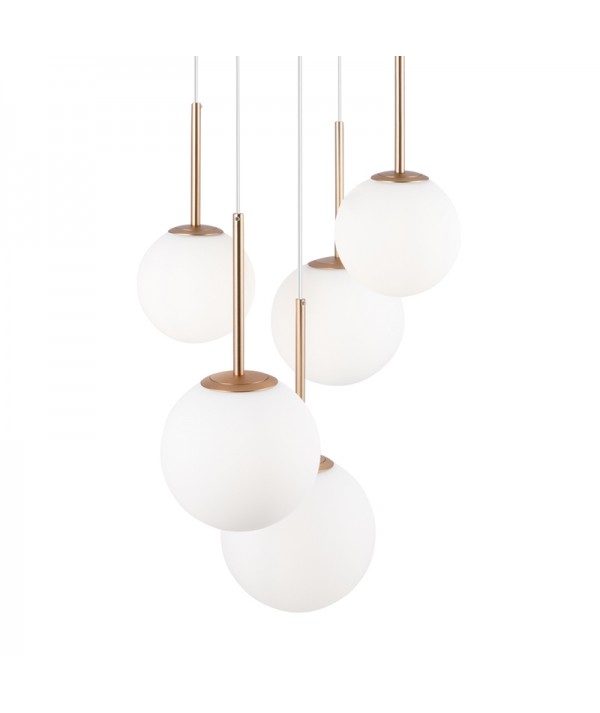 Lampada con cinque punti luce basic form maytoni oro