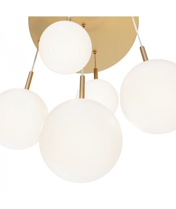 Lampada con cinque punti luce basic form maytoni oro
