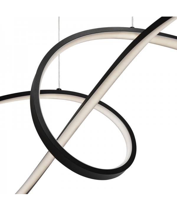 lampada  a sospensione Curve nera Maytoni