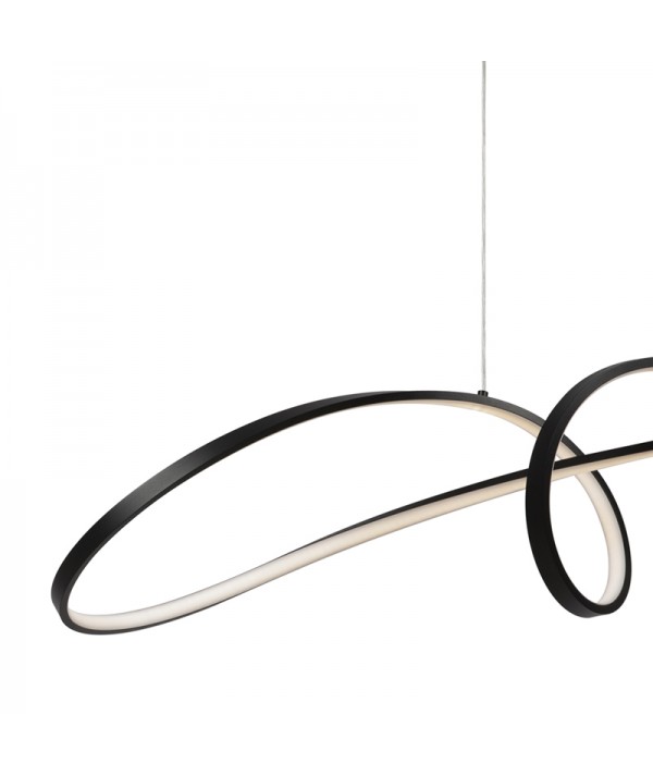 lampada  a sospensione Curve nera Maytoni