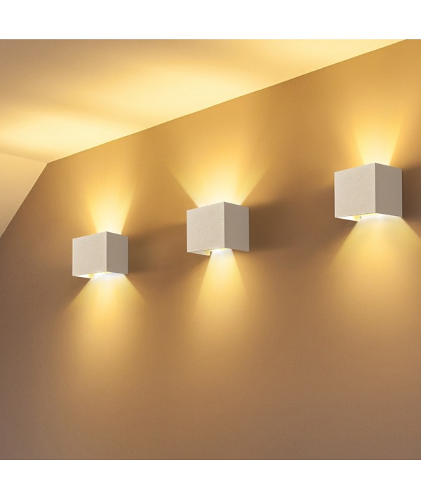 lampada cubica da esterno fulton di maytoni bianca