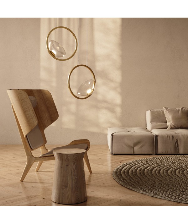 lampadario in ottone a sospensione Moon Maytoni