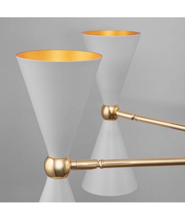 lampadario Vesper Maytoni oro e bianco