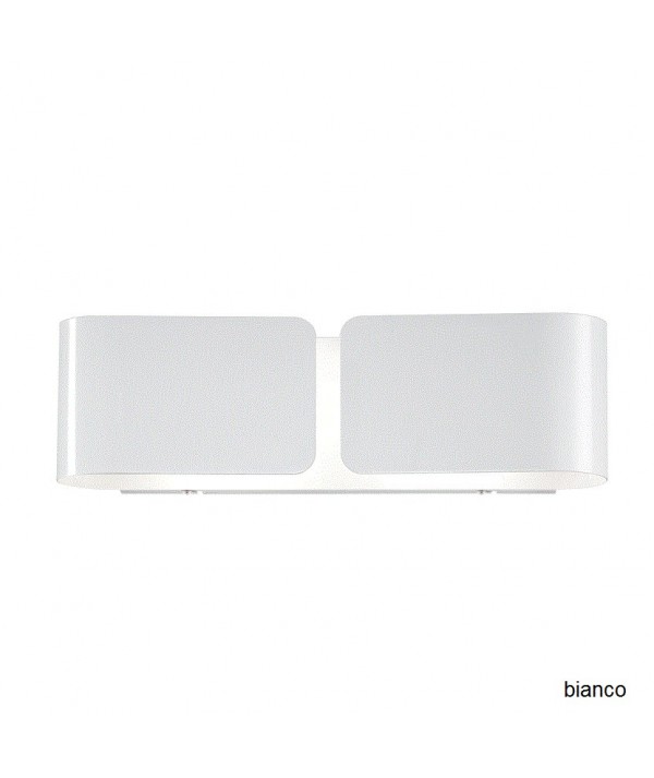 Applique Clip Mini in lamina di metallo di colore bianco
