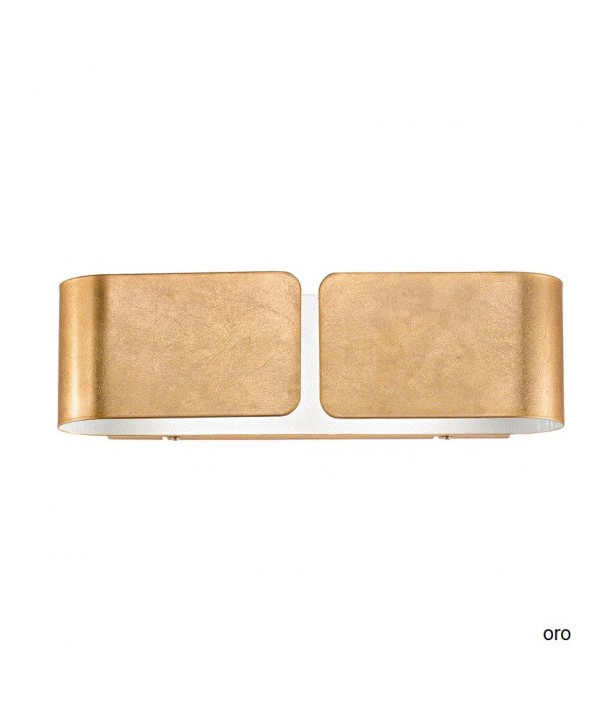 Applique Clip Mini in lamina di metallo con finitura oro
