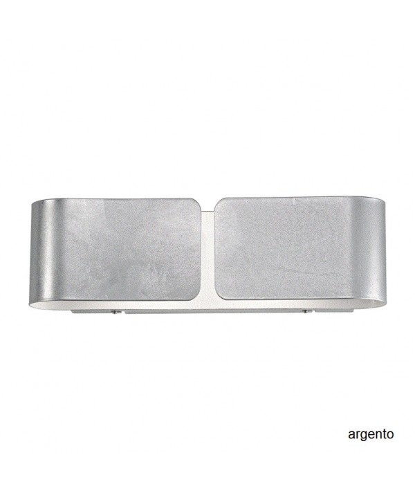 Applique Clip Small in lamina di metallo argento