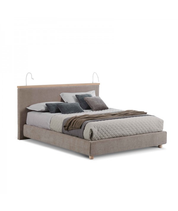 letto matrimoniale alba di lettissimi con fascia giroletto alta 22 cm con contenitore