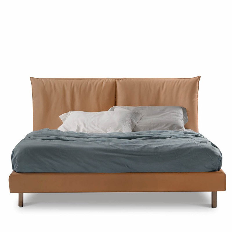 letto matrimoniale alena senza box di lettissimi con giroletto alto 14 cm, di lettissimi