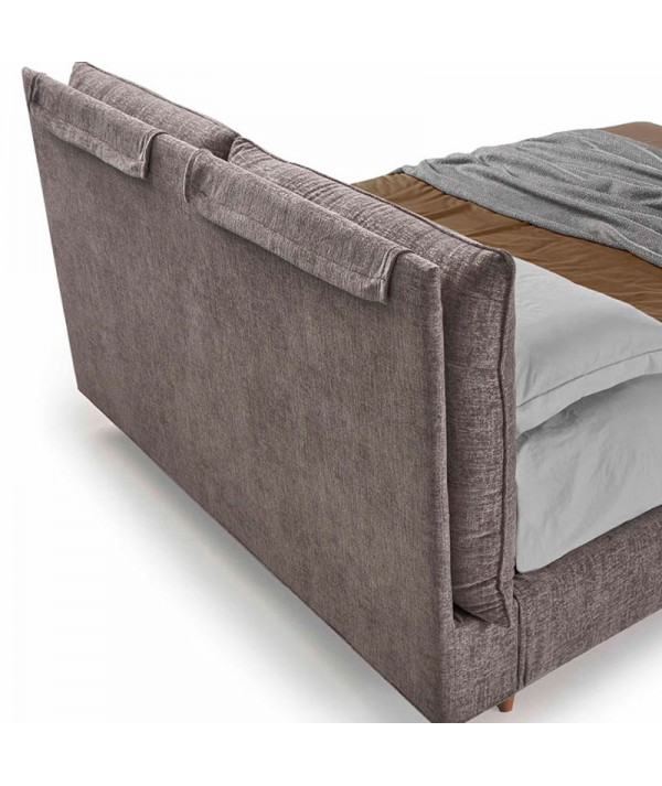 dettaglio testata del letto matrimoniale alena senza box di lettissimi con giroletto alto 14 cm, di lettissimi