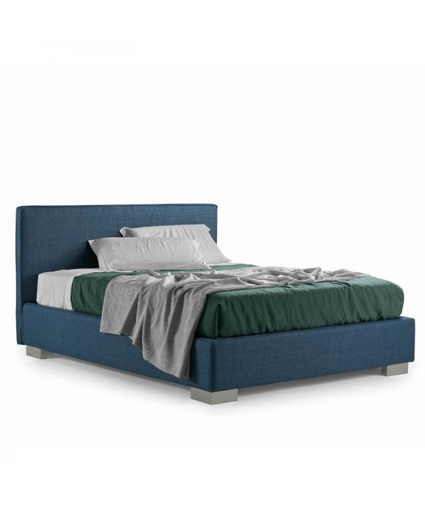 letto matrimoniale vela liscio di lettissimi con box contenitore e giroletto alto 28 cm