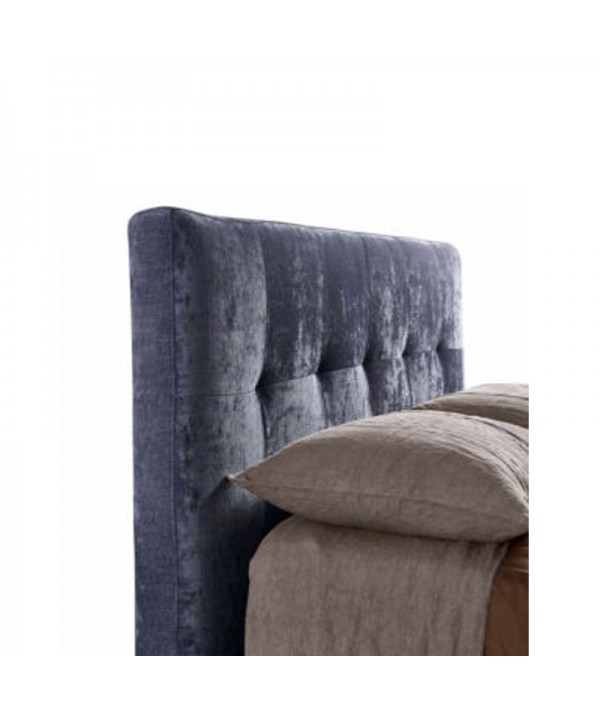 letto vela basso con contenitore e giroletto alto 28 cm, testata con bottoni, di lettissimi