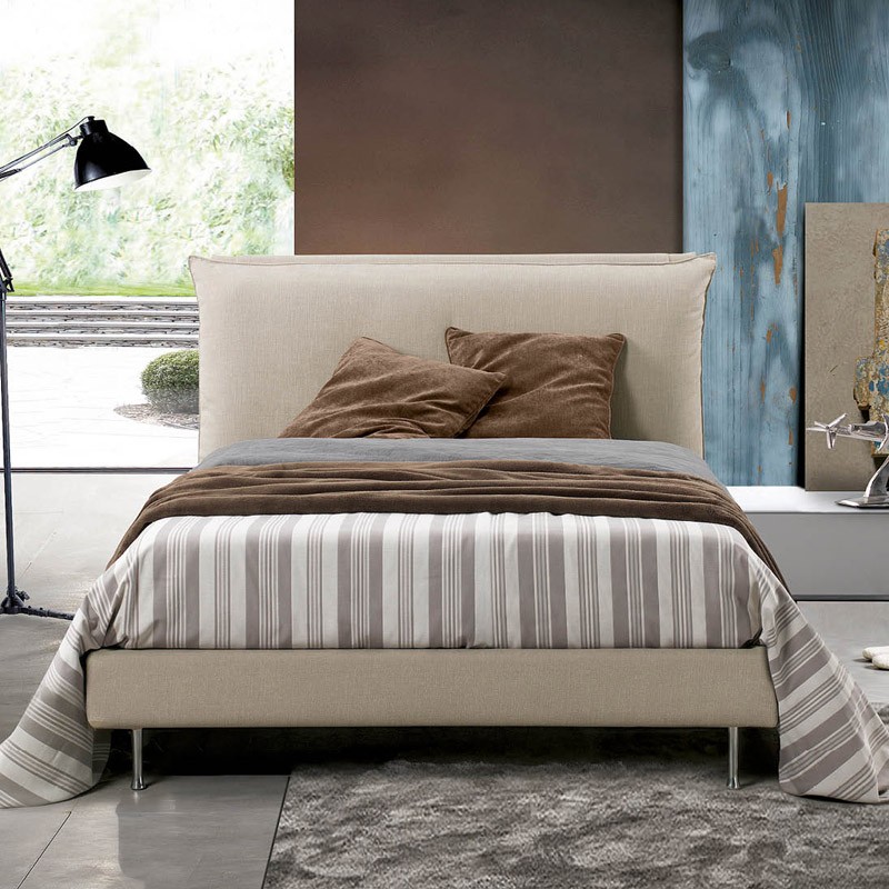 letto singolo alena senza box contenitore, di lettissimi, giroletto alto 14 cm
