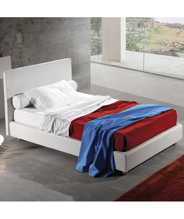 letto singolo vela liscio di lettissimi con fascia alta 22 cm