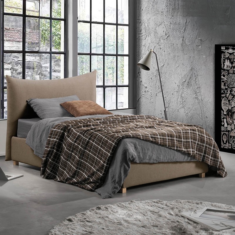 Letto Aries singolo con Giroletto Slim alto 28 cm