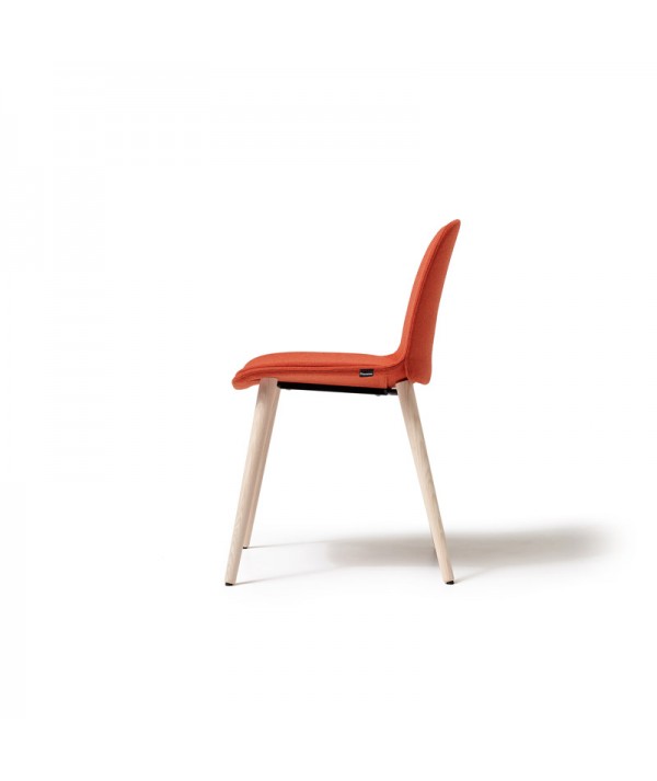sedia in frassino naturale con rivestimento