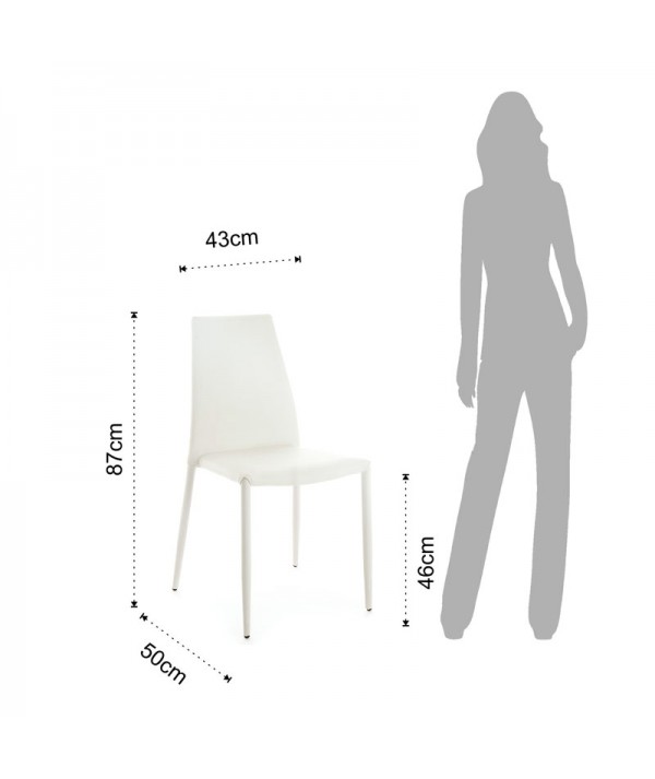 Sedia Lion Bianca dimensioni specifiche